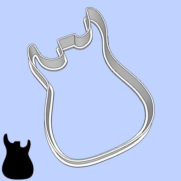 Music cookie cutters - guitar body shapes - Jackson Soloist (style 1)
