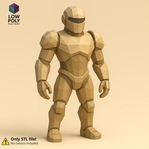 Futuristic Cyborg - Human-Machine Warrior of Tomorrow Low Poly Style