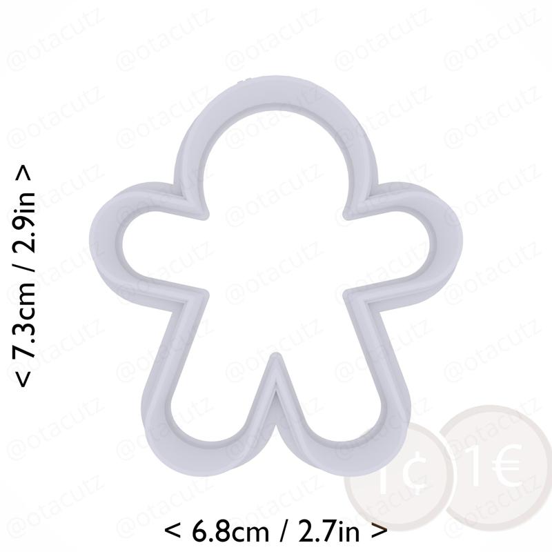 Gingerbread Man Cookie Cutter 2.5in / 6.4cm
