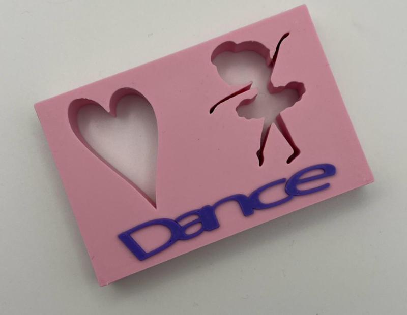 Dance girl block with heart