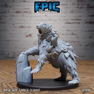 Magical Frost Bear Roar / Arctic Wild Animal / Snow Creature / Ice Monster / White Sea Beast / Winter Polar Encounter