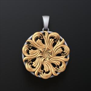 Pendant With Ornamental Details 3D print model
