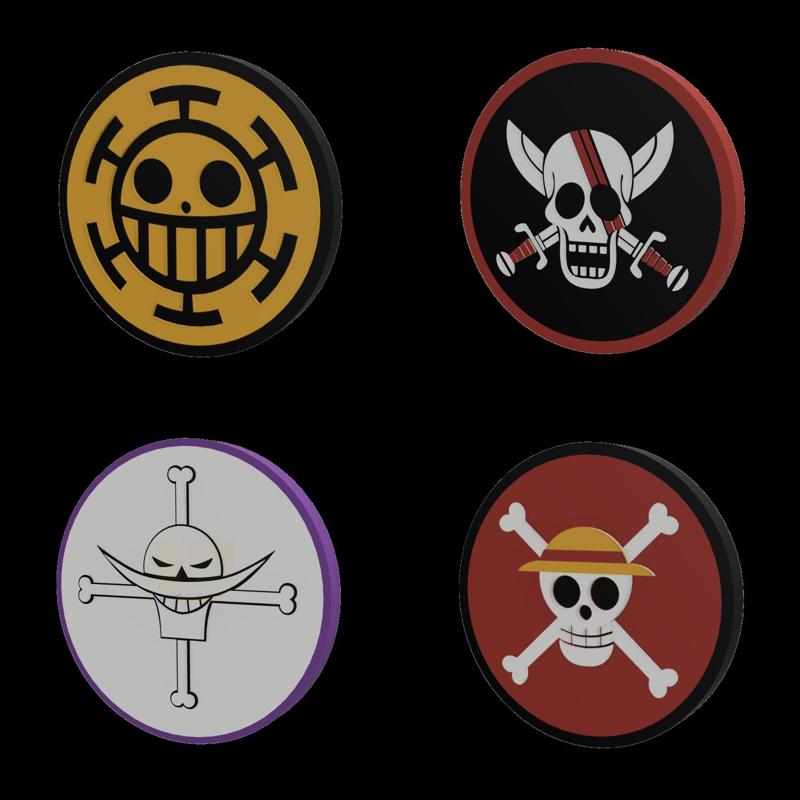 3D MULTICOLOR LOGO/SIGN - One Piece Jolly Roger Emblem Pack