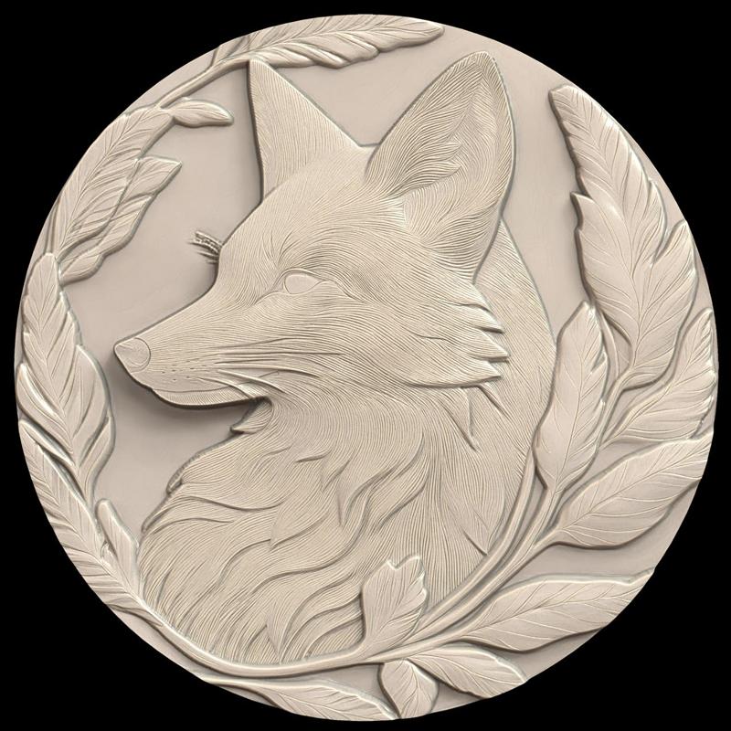 3D Model STL File for CNC Router/Laser & 3D Printer An Impressionist Fox Painter Working Outdoors