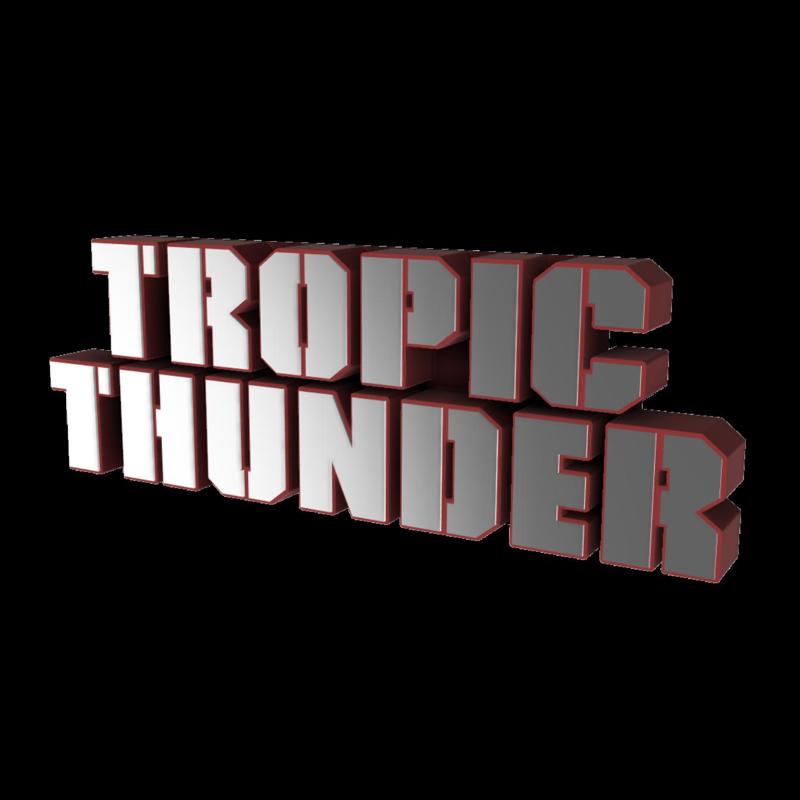 3D MULTICOLOR LOGO/SIGN - Tropic Thunder