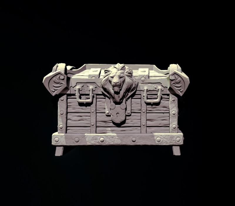 Treasure Chest for dungeons and dragons miniature