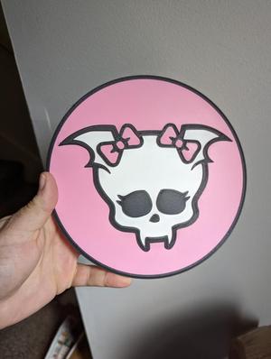Monster High Draculaura Skullette Bordered Wall Plaque Raised