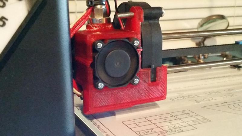 MP Select Mini V2 E3DV6 hotend mount with aux blower
