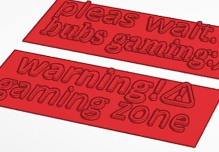 gaming nots/signs  