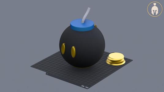 Multicolor Bomb Piggy Bank Printed on site