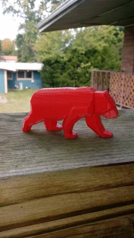 low poly bear