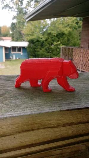 low poly bear