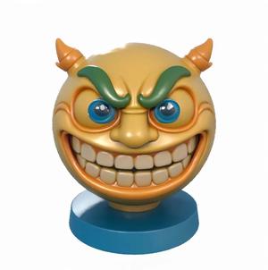 Smug Devil Ball - Grinning Horned Head