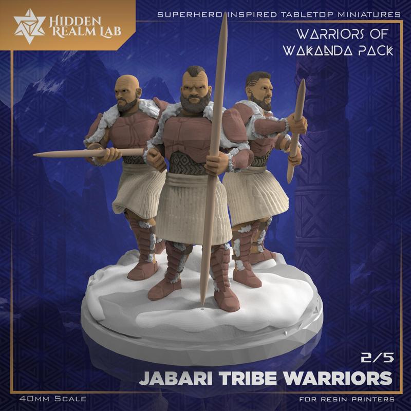 Jabari Tribe Warriors - Warriors of Wakanda Pack | 40mm Scale Miniatures