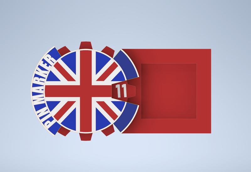 Great Britain unit and vehicle pin marker for bolt action