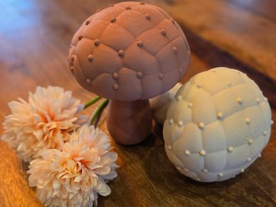 Mushrooms in upholstery look
