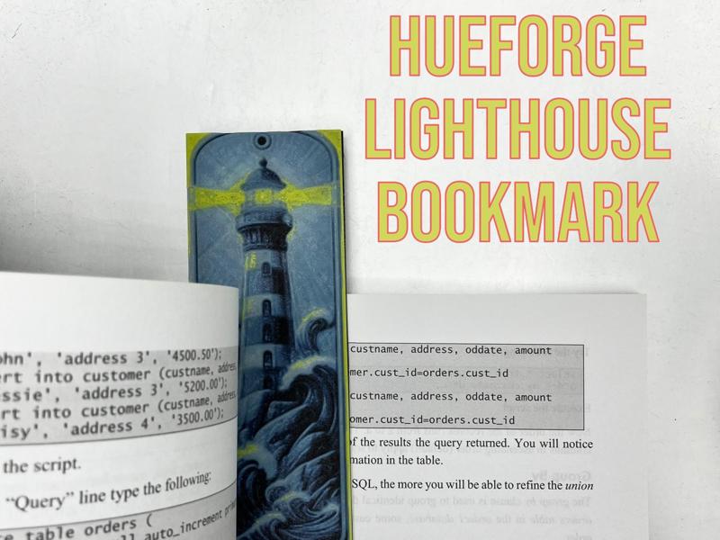 Hueforge Lighthouse Bookmark