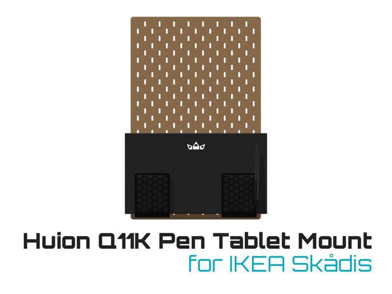 Huion Q11K Pen Tablet Mount for IKEA Skådis