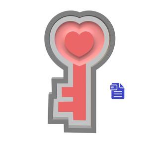 1pc Heart Key Bath Bomb Mold
