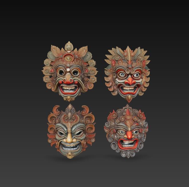 MASKS COLLECTION "PACK 4 MASKS TRADITION 2".