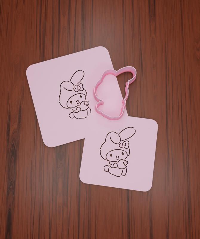 Stencil + Cutter "Hellow Kitty #2".