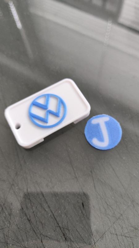 VW volkswagen clic indexer - porte clé coin caddie key ring with shopping cart token