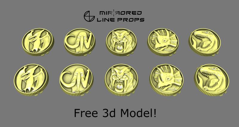 90s MMPR Morpher Power Coins - Original 5 Rangers Detailed Sculpts