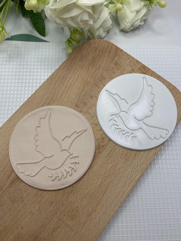 Dove with Branch Embosser Stamp & Cookie Cutter