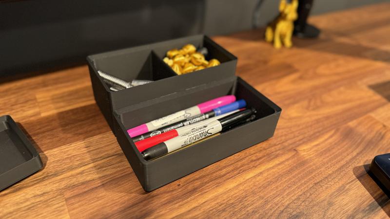 STACKABLE MAGNETIC DESK CONTAINERS - CUSTOMIZABLE MODULAR STORAGE FOR DESK, BATHROOM, AND DRAWER