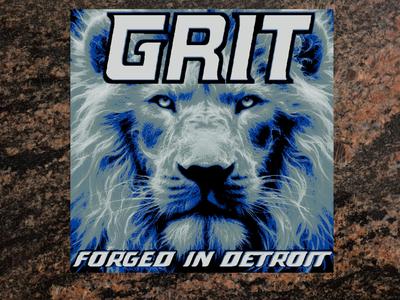 Detroit Lions Grit - Forged in Detroit - Hueforge