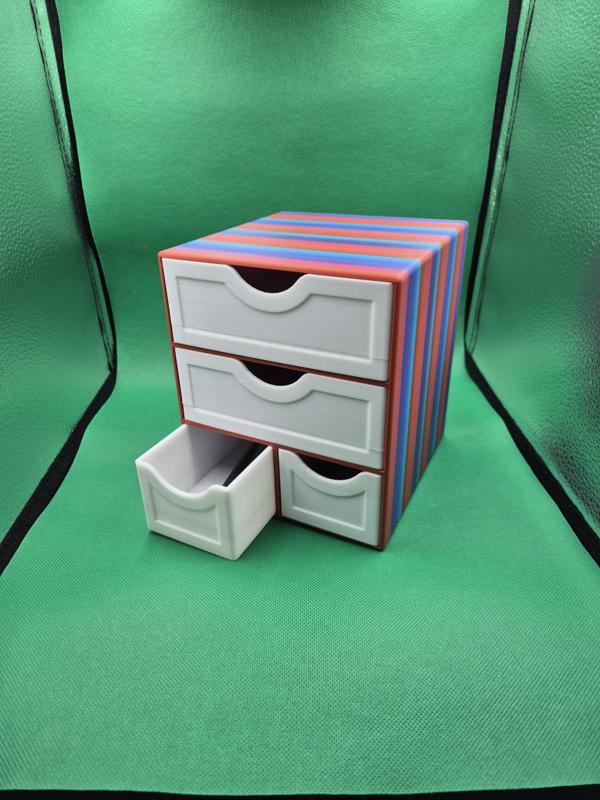 3D-Printable Desk Organizer Cabinet