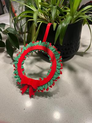 Christmas Wreath with hagner with colored 3mf