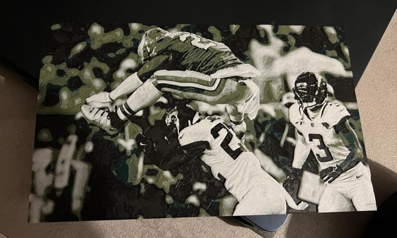 Saquon Barkley Reverse Hurdle HueForge