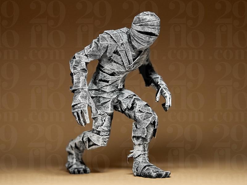 Mummy Geometric Figurine