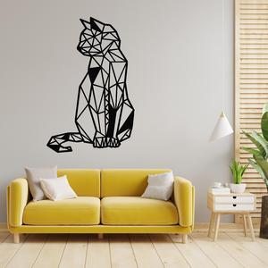 Geometric Cat Wall Art – Polygonal 3D Model for CNC, Laser Cutting & 3D Printing