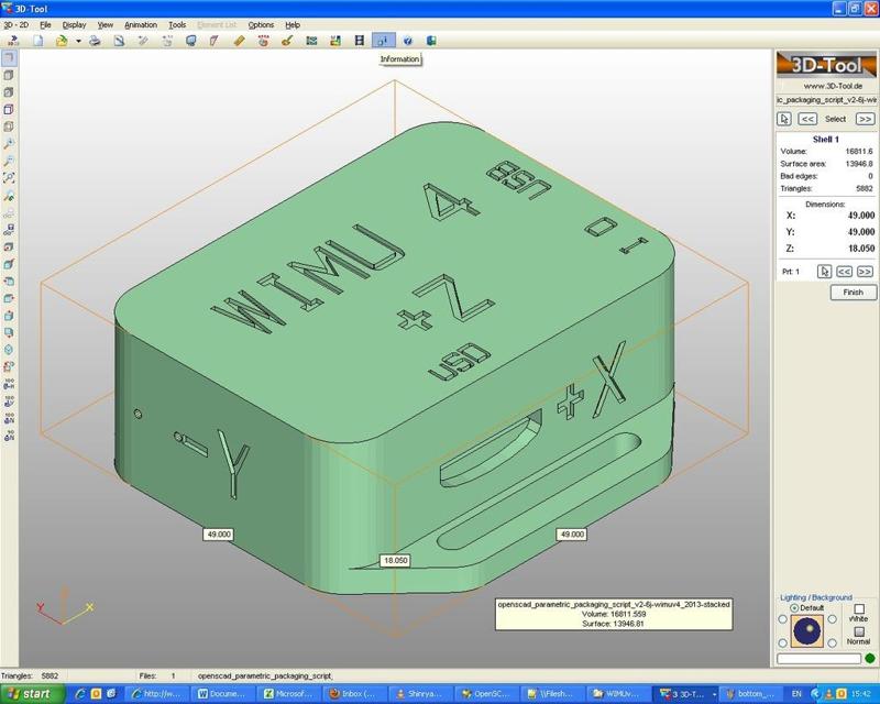 WIMUv4 Packagaing from OpenSCAD Parametric Packaging Script v2