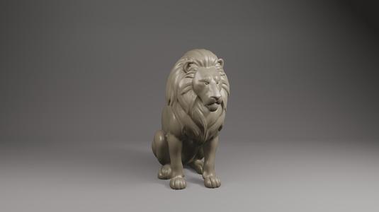 Majestic Lion Statue – Realistic Lion STL Model for 3D Printing