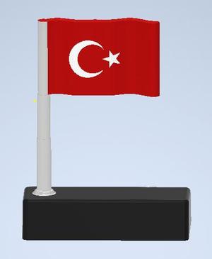 Turkish Flag Table Name Plate