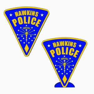 2x HAWKINS POLICE DEPARTMENT (STRANGER THINGS) Logo Display by MANIACMANCAVE3D