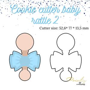 Cookie cutter baby rattle 2 | baby rattle | cookie cutter | cookie cutters | baby showe cookie cutter | baby shower