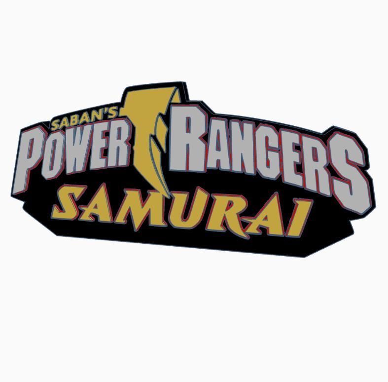 POWER RANGERS SAMURAI Logo Display by MANIACMANCAVE3D