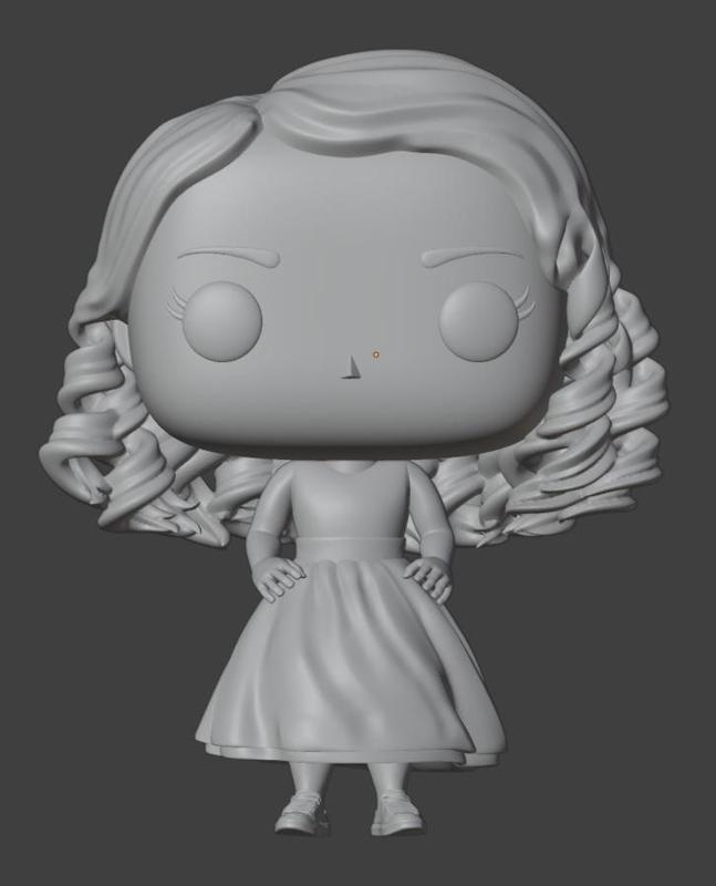 Child Funko Pop Dress and Curly Hair