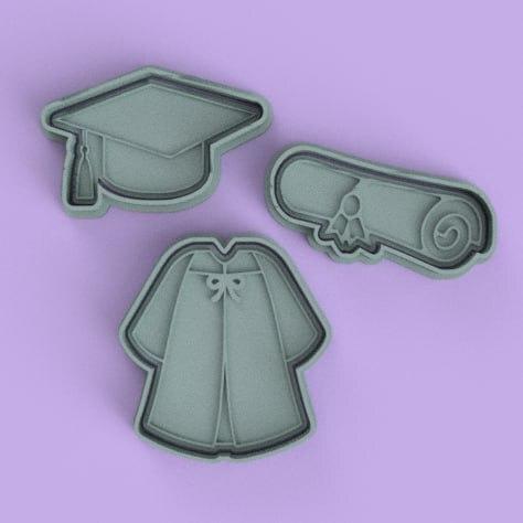 cutters + stamps graduates - graduate cap - diploma - toga / graduates - graduate cap - diploma - toga cutters + stamps