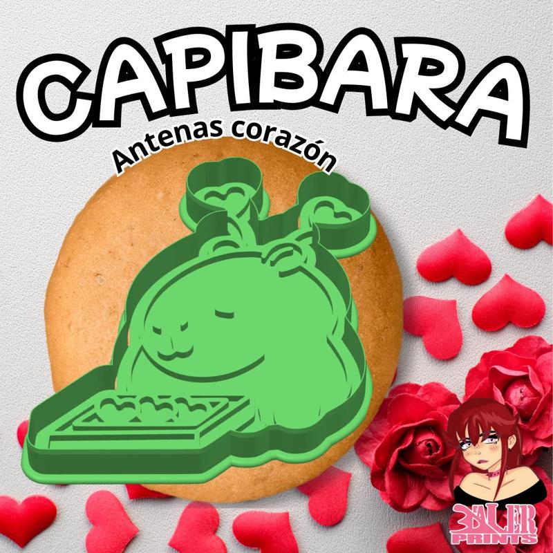 Capibara Valentine's Day Antennas Heart