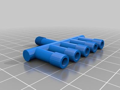 6mm 1 in 5 out Aquarium fittings