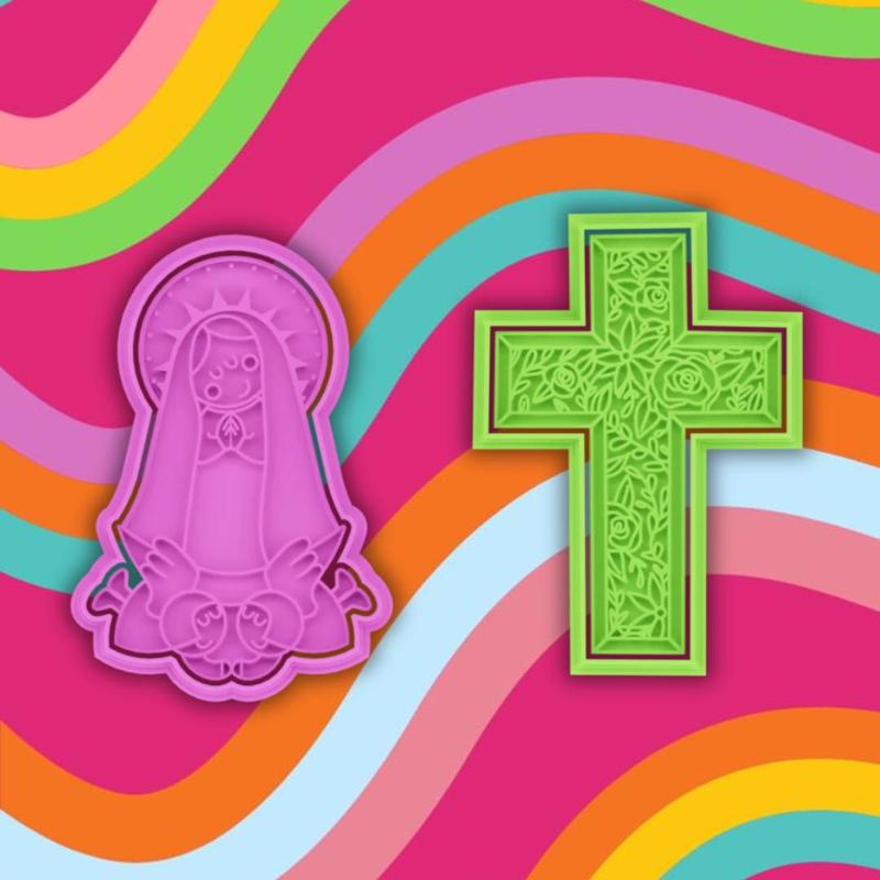 COOKIE CUTTER virgin mary and cross