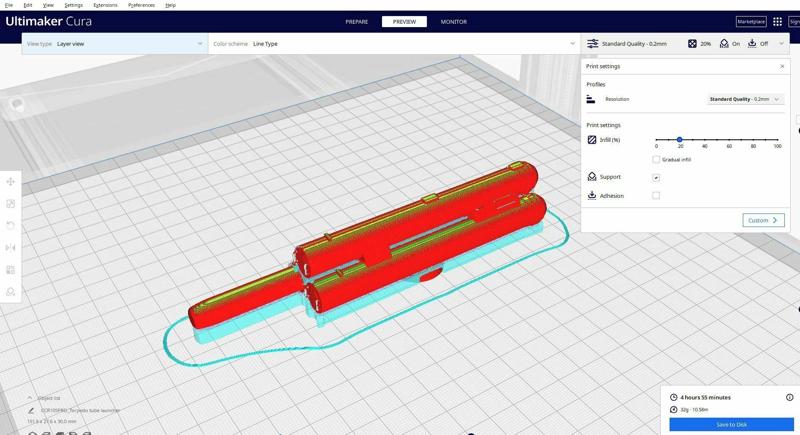 Torpedo tube launcher