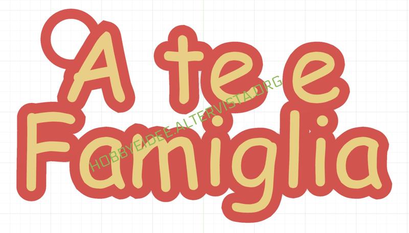 Keychain "A te e Famiglia"