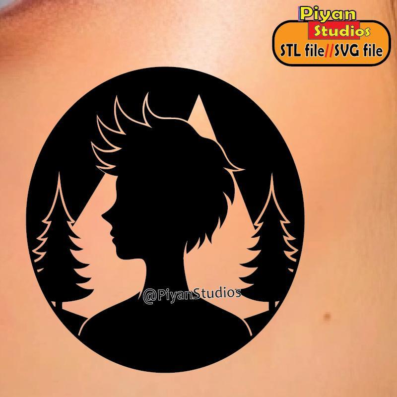 Nature human Wall art, silhouette,svg, STL file