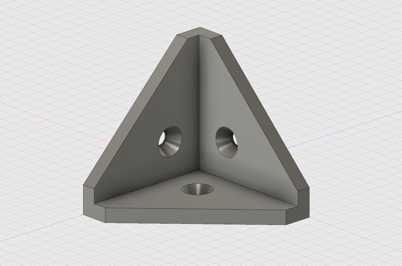 Internal Corner Bracket (counter sunk holes)